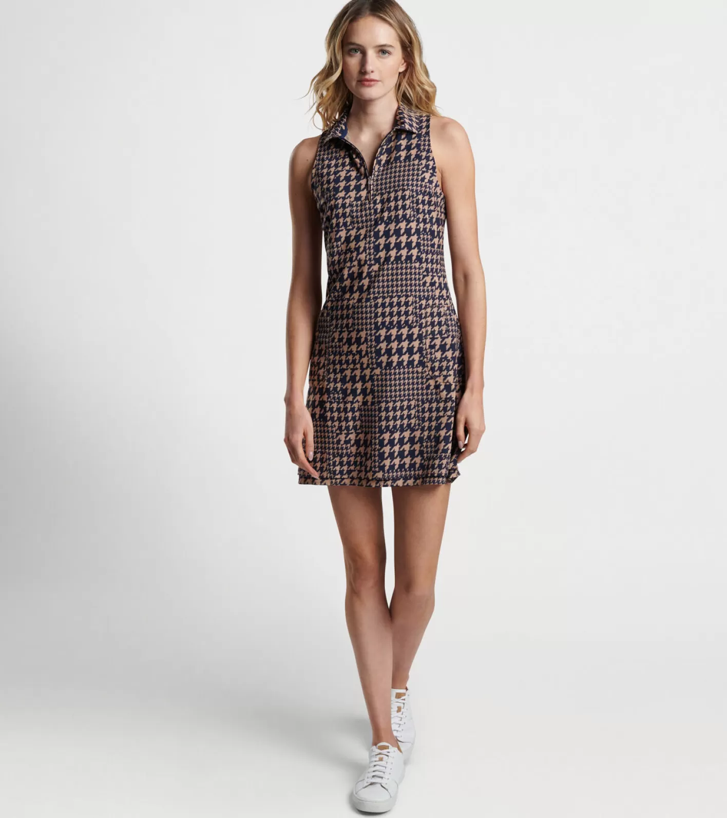 Crown-Peter Millar Crown Carner Houndstooth Print Sport Dress