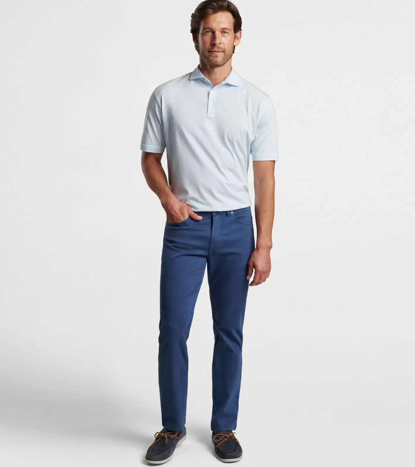 Polos-Peter Millar Polos Crown Comfort Cotton Polo Range Stripe