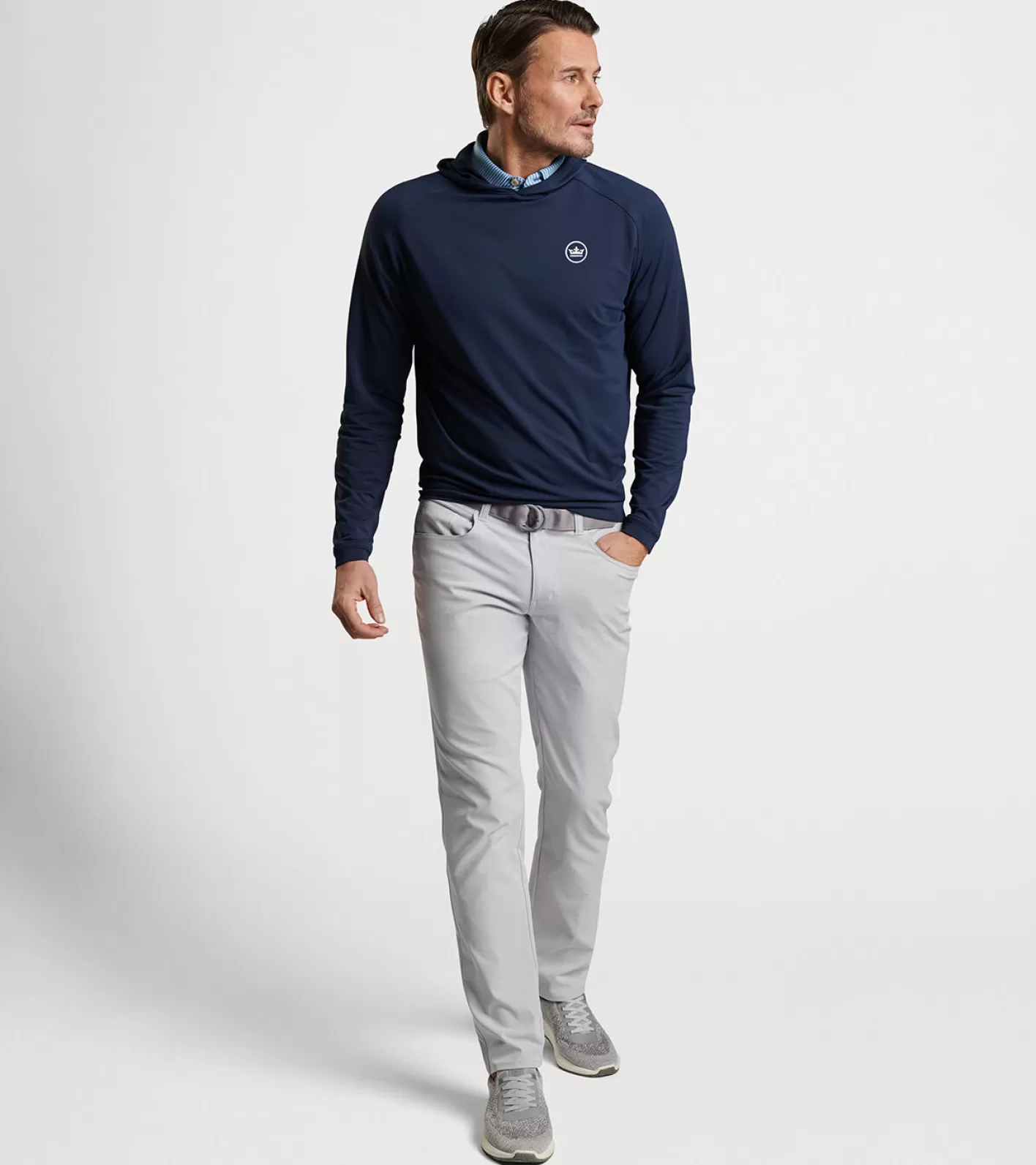 Polos | Sweaters-Peter Millar Polos | Sweaters Crown Seal Pine Performance Hoodie