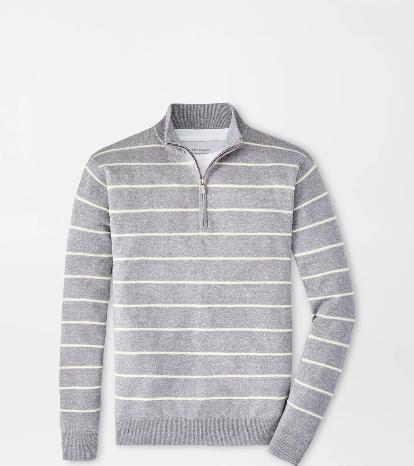 Sport Shirts-Peter Millar Sport Shirts Eastham Striped Quarter-Zip Sweater