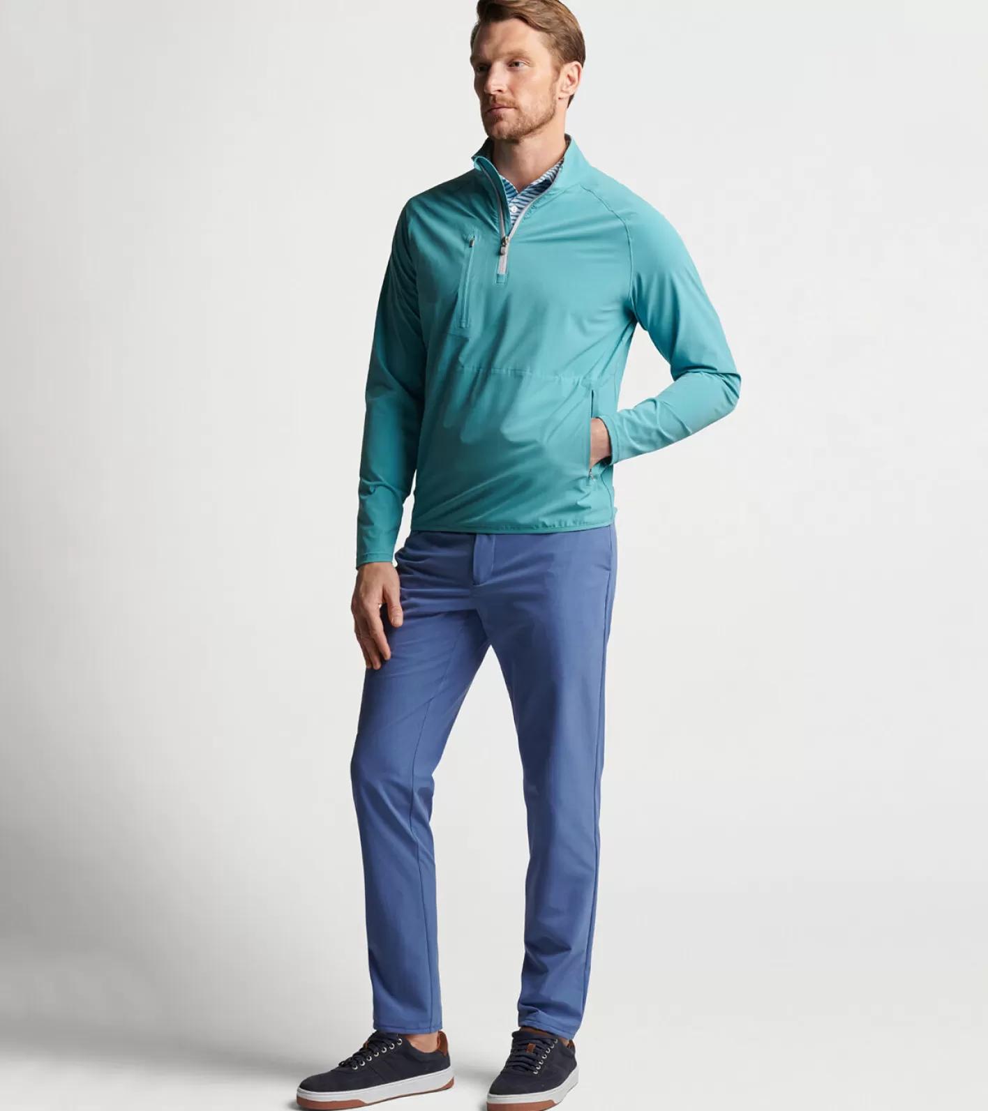 Travel Well-Peter Millar Travel Well Flex Adapt Half-Zip Pullover