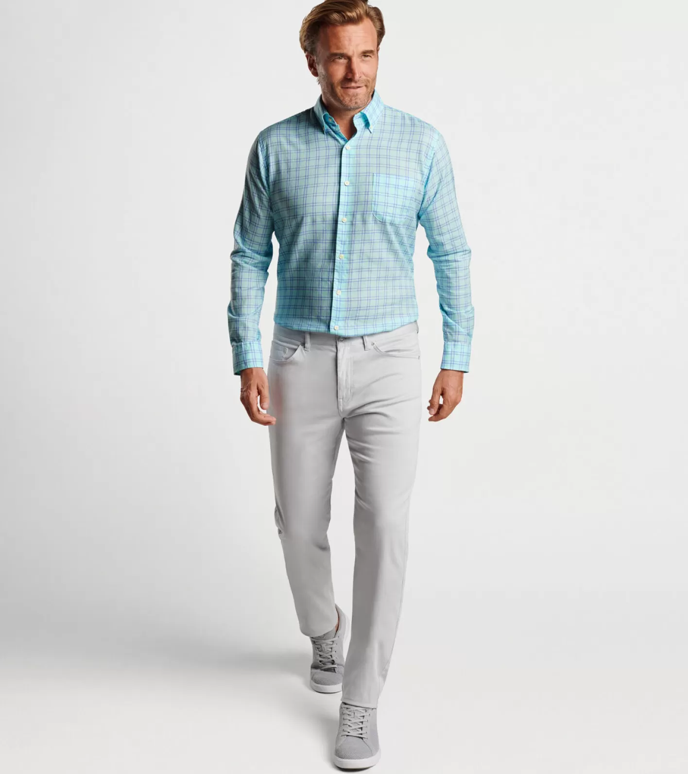 Coastal Adventure-Peter Millar Coastal Adventure Heron Cotton Sport Shirt