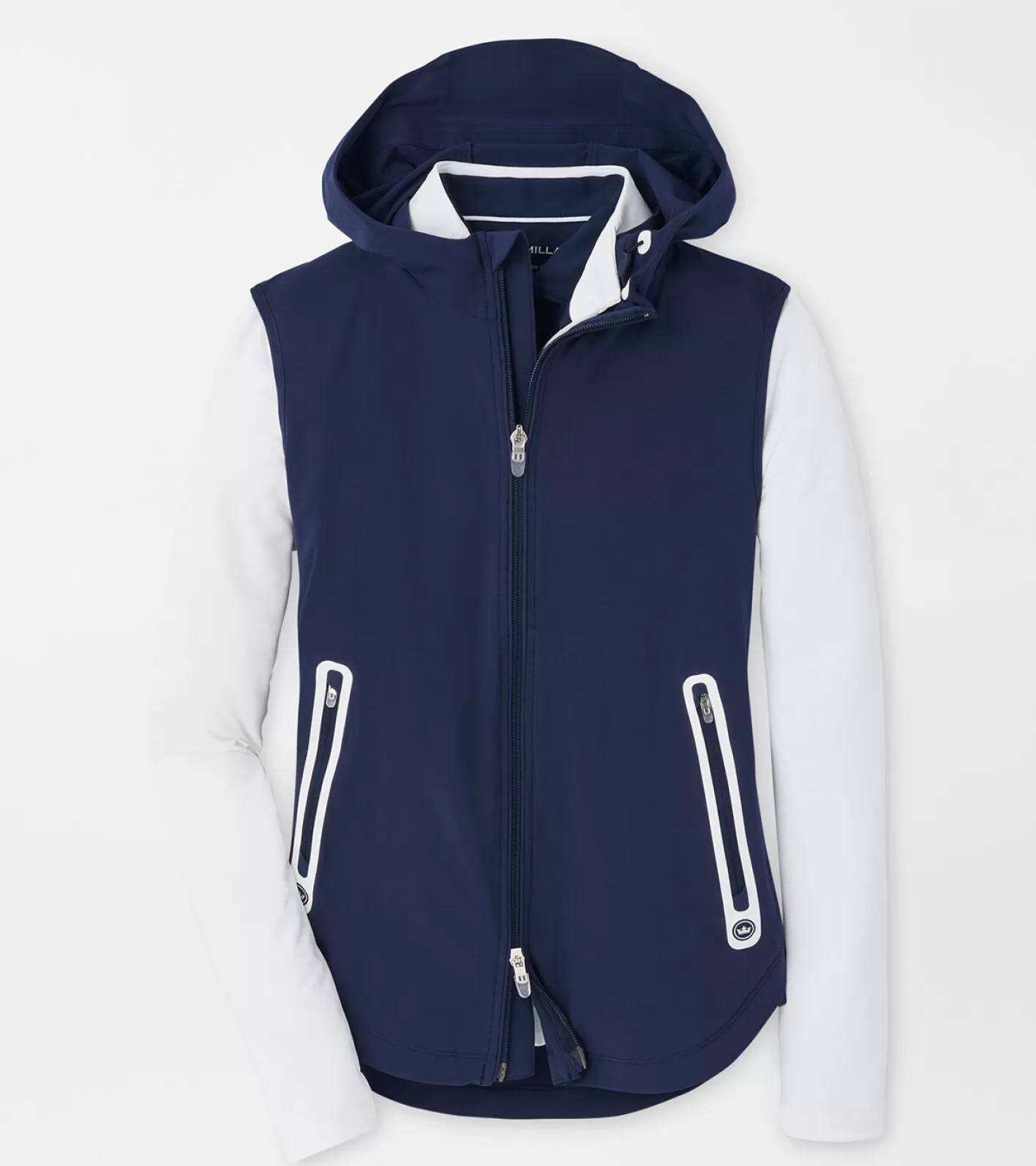 Crown-Peter Millar Crown Jameson Full-Zip Hooded Vest