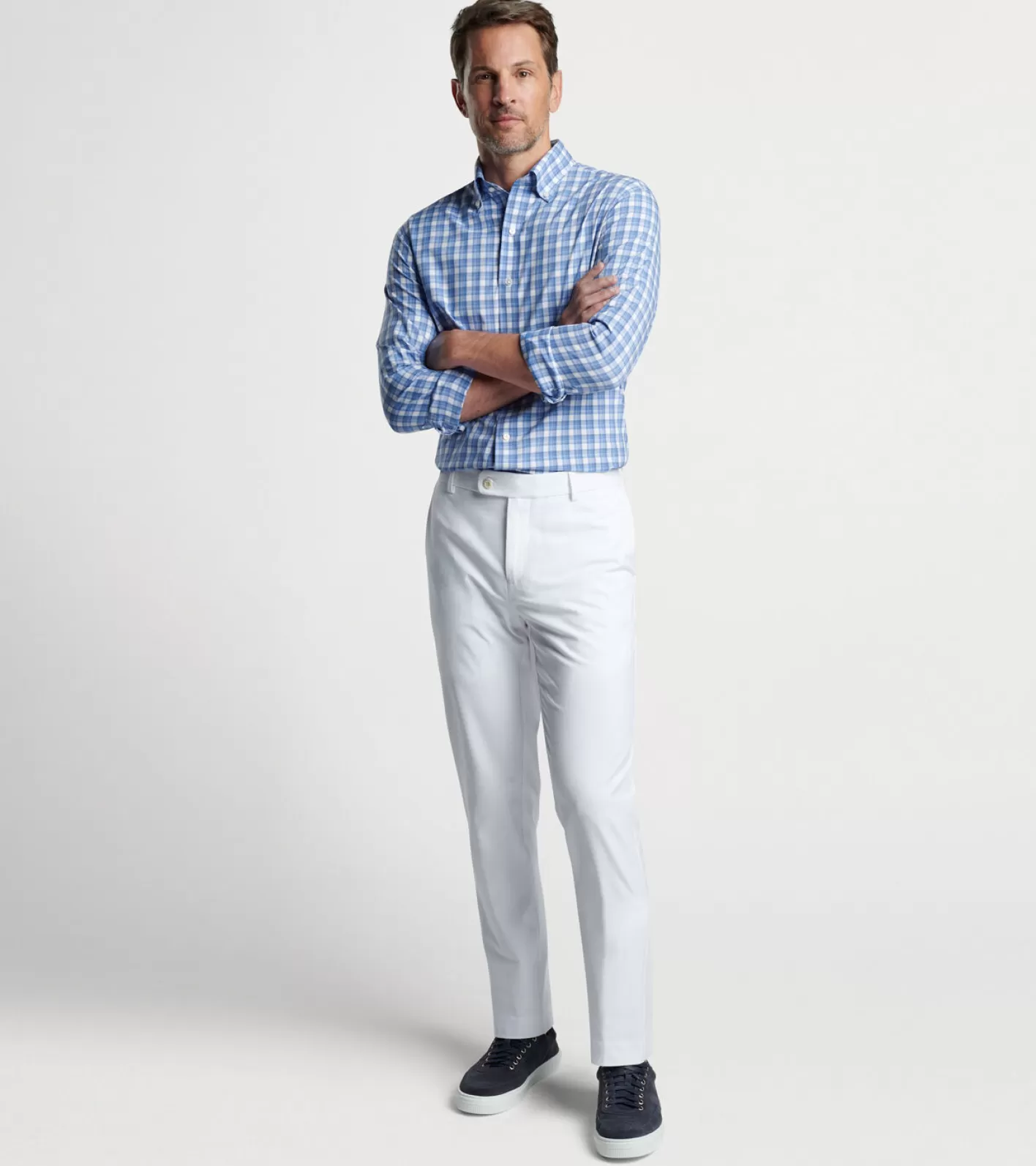 Travel Well-Peter Millar Travel Well Joplin Performance Poplin Sport Shirt