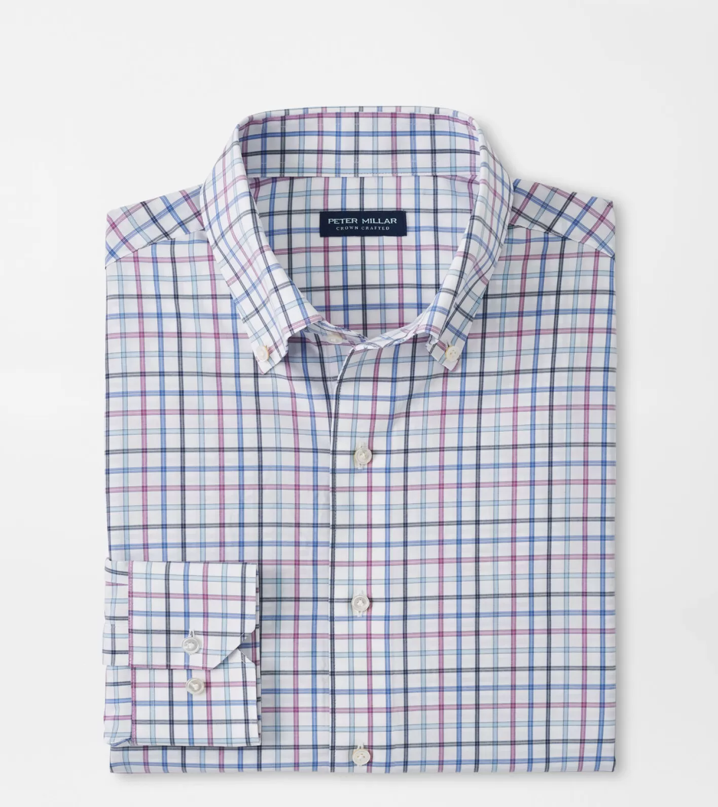 Travel Well-Peter Millar Travel Well Kimball Performance Poplin Sport Shirt