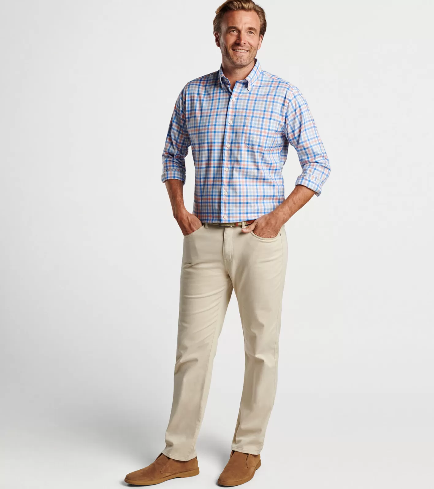 Coastal Adventure-Peter Millar Coastal Adventure Orin Cotton-Stretch Sport Shirt