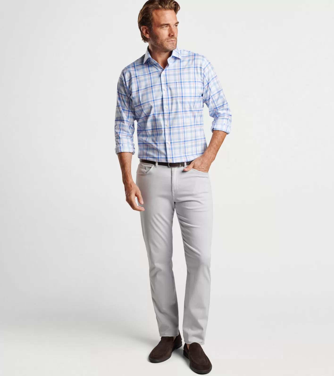 Coastal Adventure | Mountain Getaway-Peter Millar Coastal Adventure | Mountain Getaway Payson Cotton-Stretch Sport Shirt