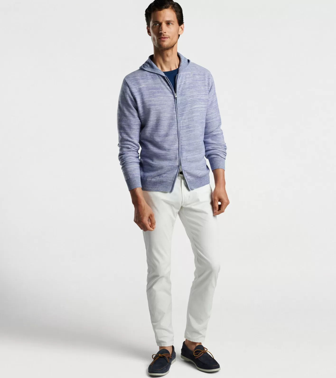 Sport Shirts-Peter Millar Sport Shirts Ravello Full-Zip Hoodie Sweater