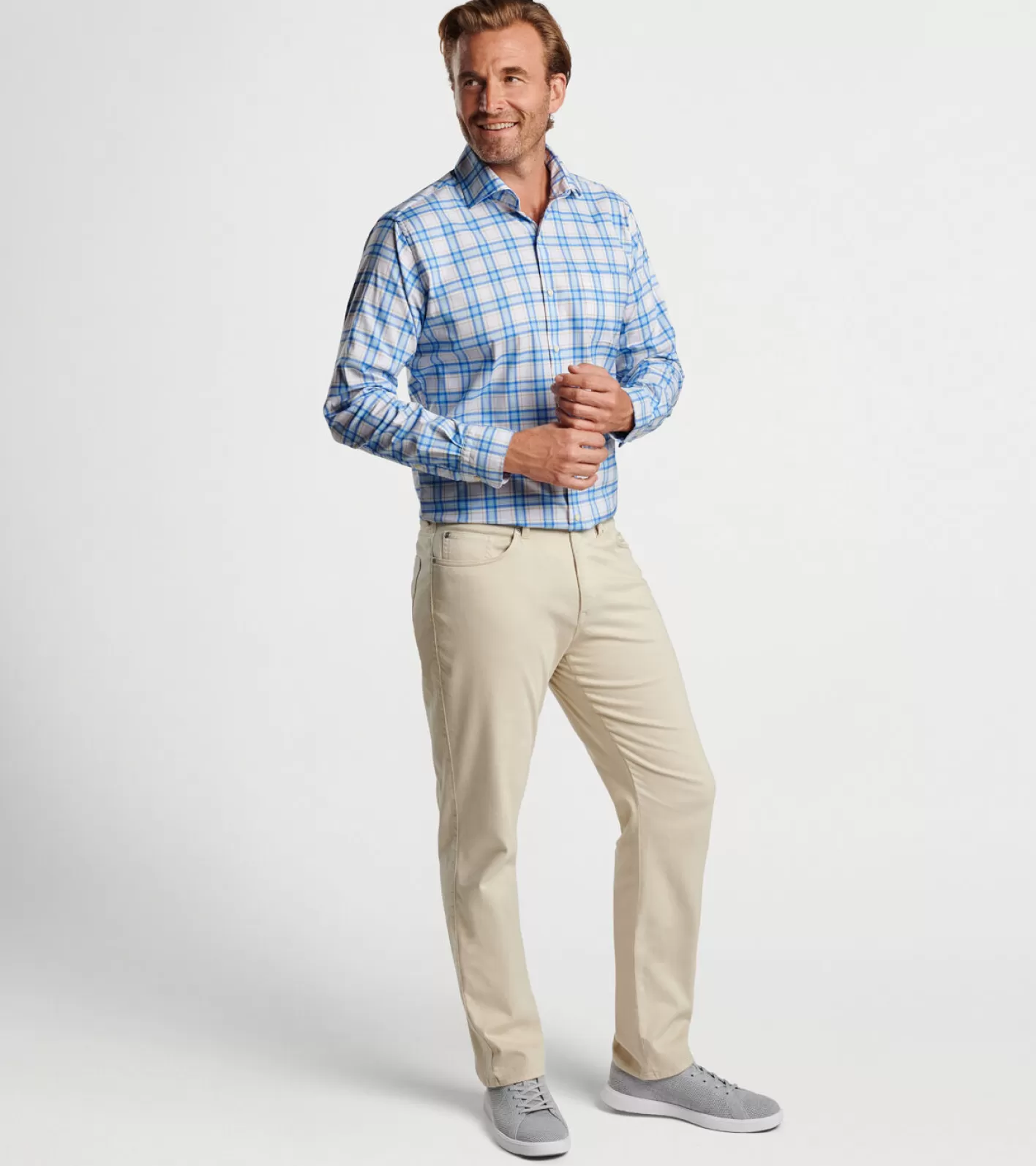 Coastal Adventure-Peter Millar Coastal Adventure Rex Cotton-Stretch Sport Shirt