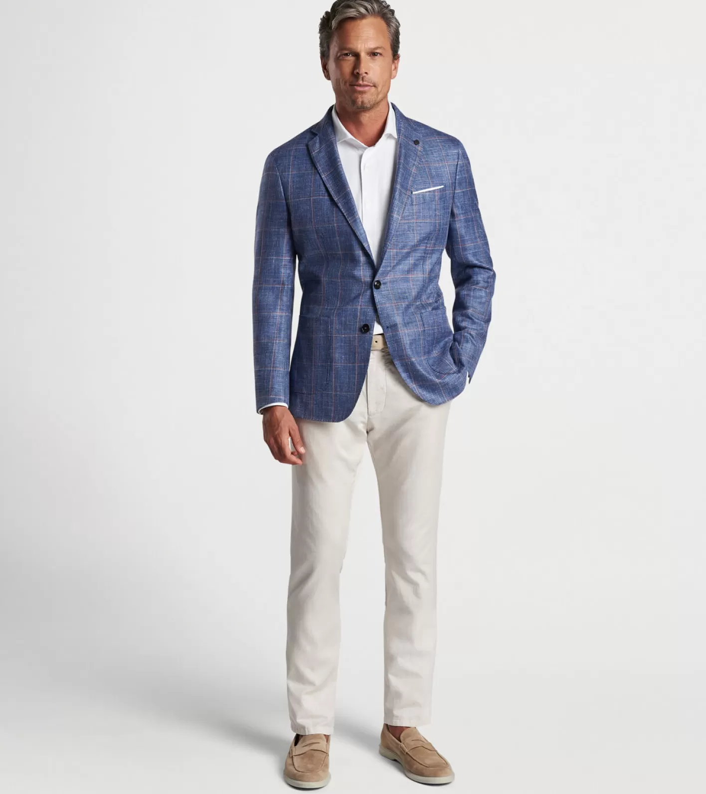 For The Course-Peter Millar For The Course Roseville Windowpane Soft Jacket