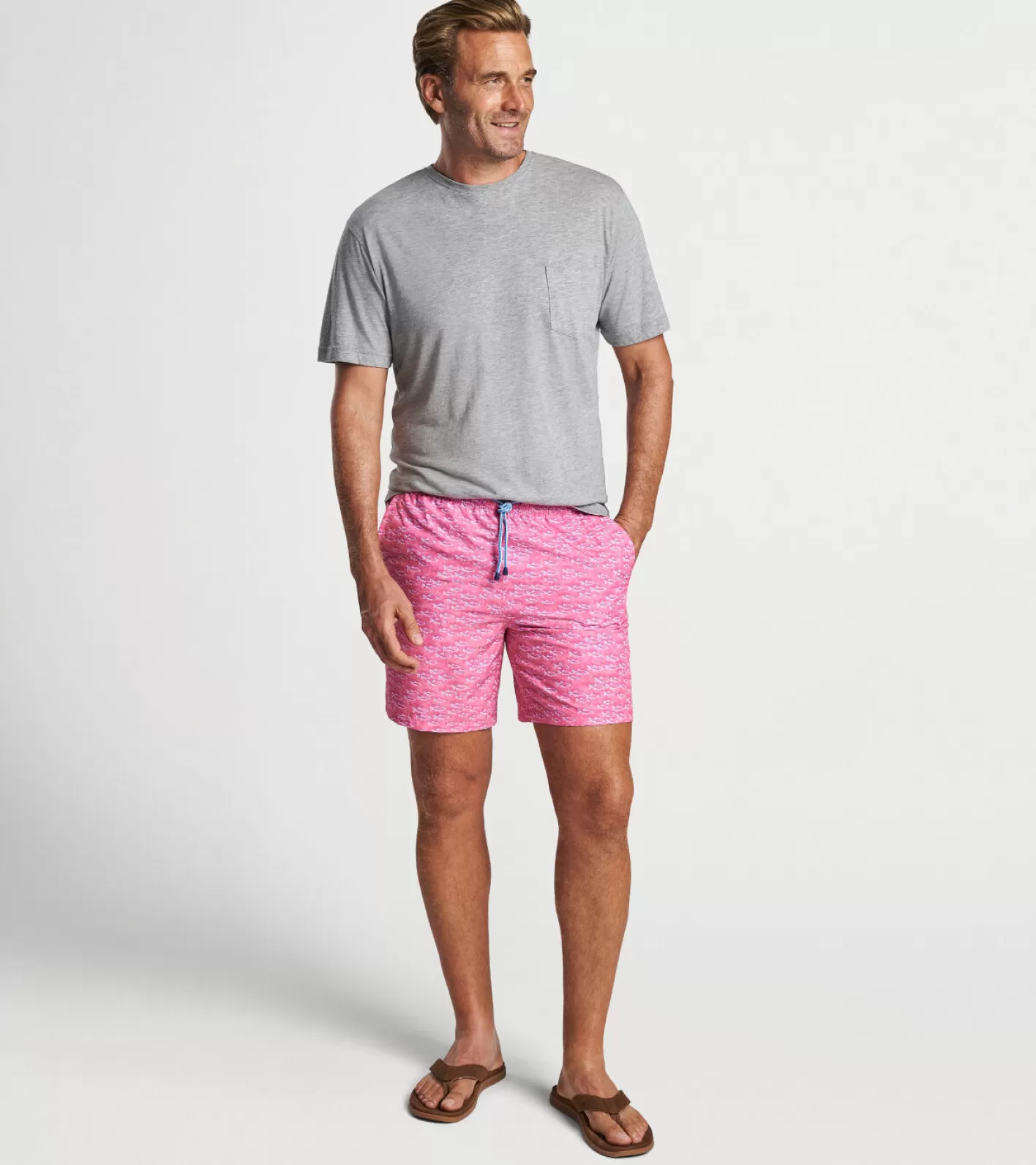 T-Shirts-Peter Millar T-Shirts School Of Fish Swim Trunk