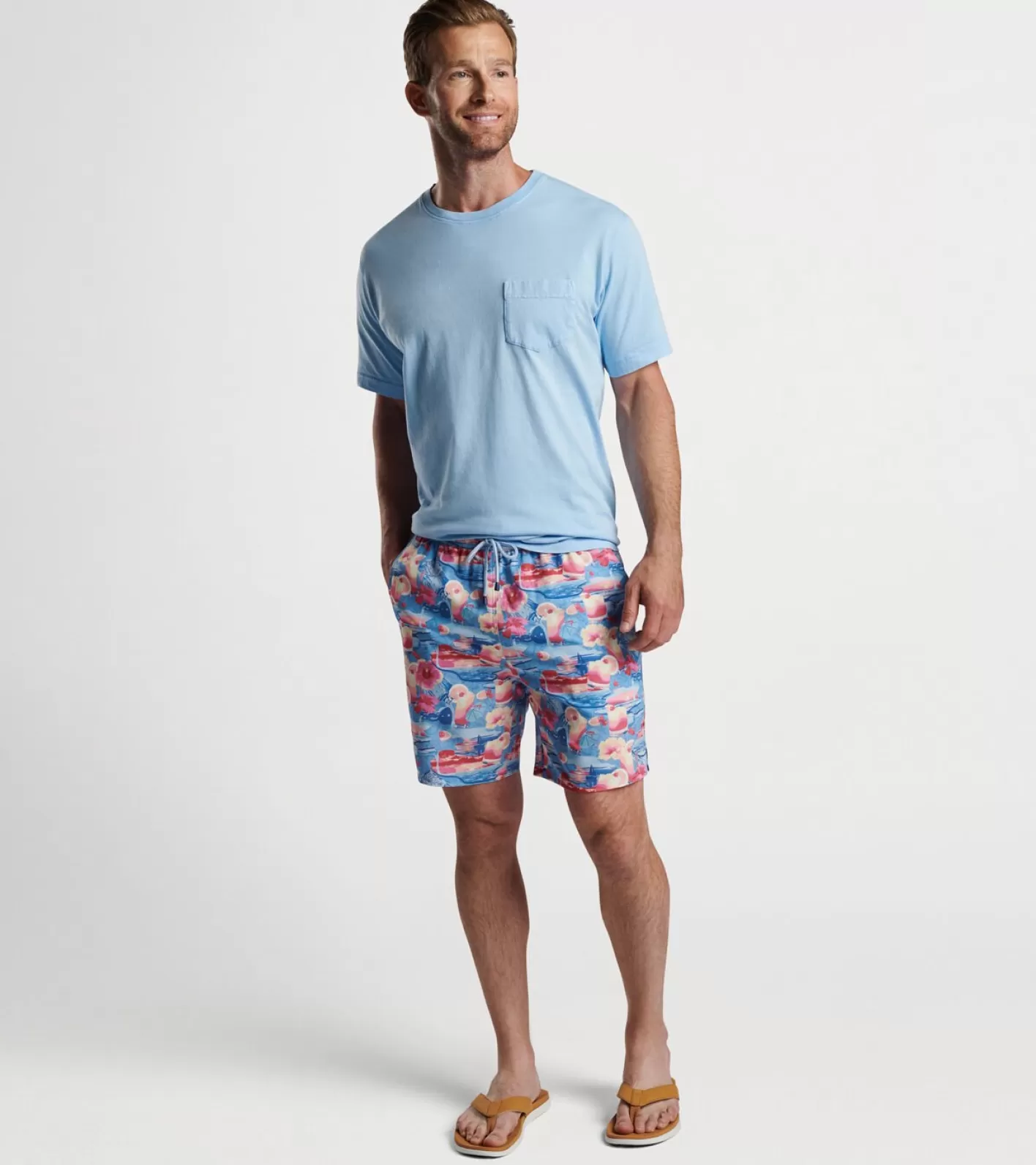 T-Shirts-Peter Millar T-Shirts Tequila Sunrise Swim Trunk