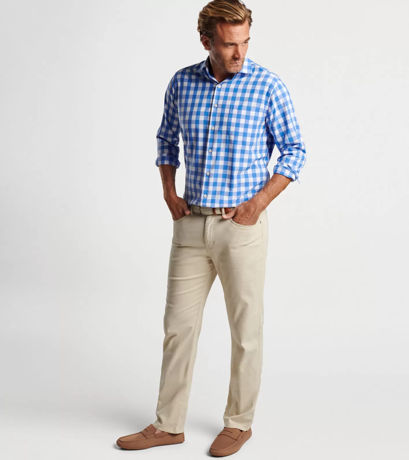 Coastal Adventure-Peter Millar Coastal Adventure Van Ness Performance Poplin Sport Shirt