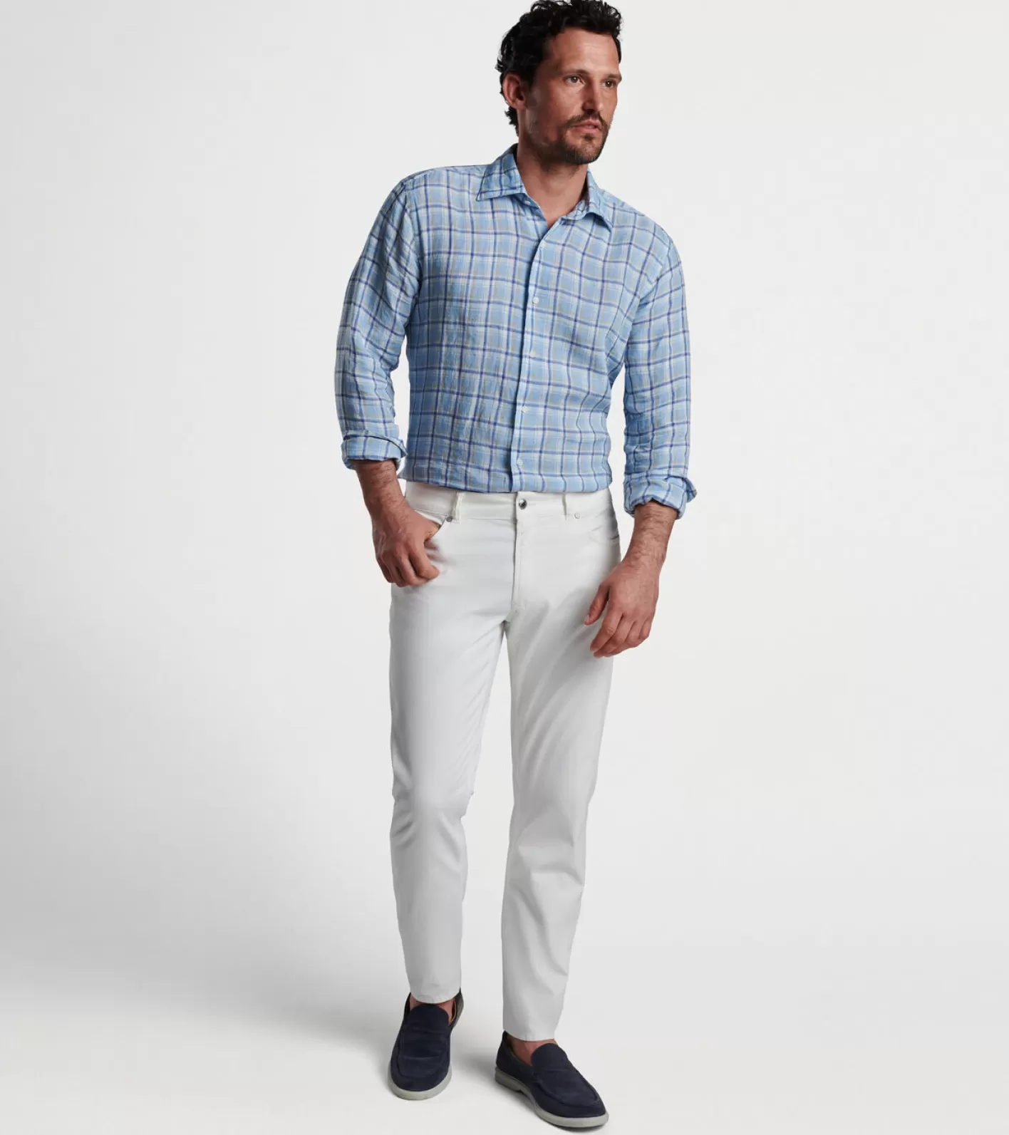 For The Course | Coastal Adventure-Peter Millar For The Course | Coastal Adventure Woodlawn Linen Sport Shirt